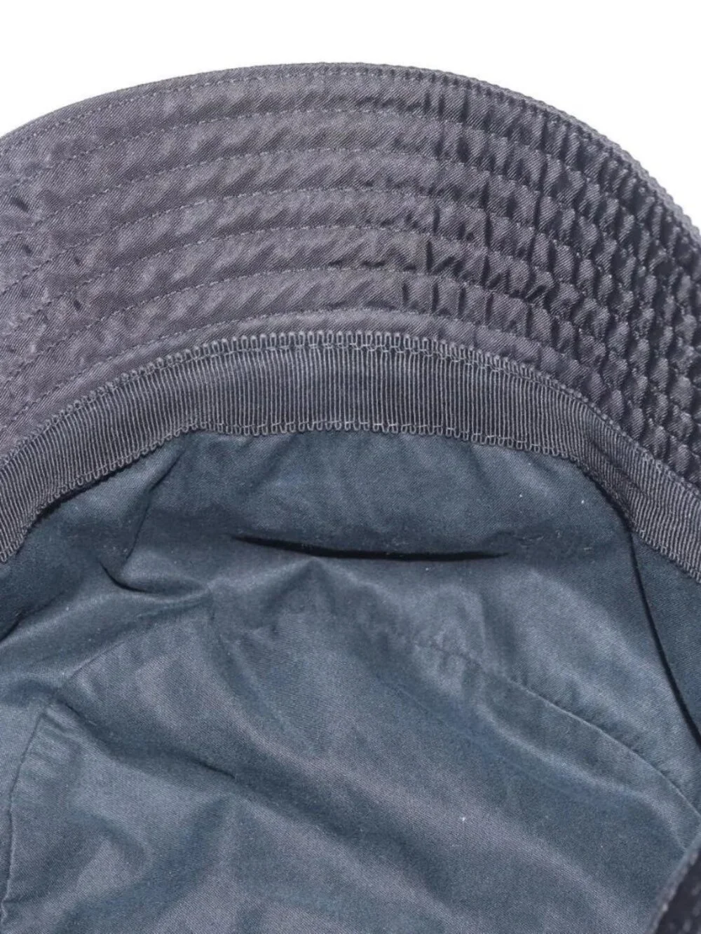 PRADA Hat Nylon M Black Auth 181375M